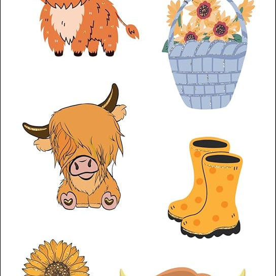 Highland Cows Stickers 80 CW-15108_ac890310-5788-496e-a65b-e58ffb7aa66e