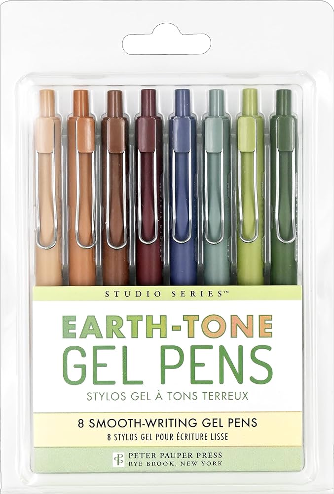 Earth-Tone Gel Pens (8) 40 CW-15145