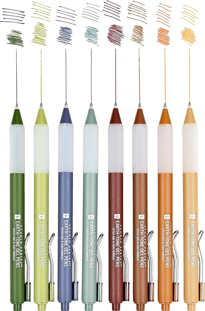 Earth-Tone Gel Pens (8) 40 CW-15145_5f424570-d930-486e-b85c-5a288aecd2c1