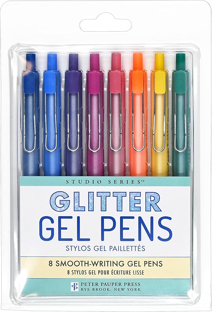 Glitter Gel Pens (8) 40 CW-15146