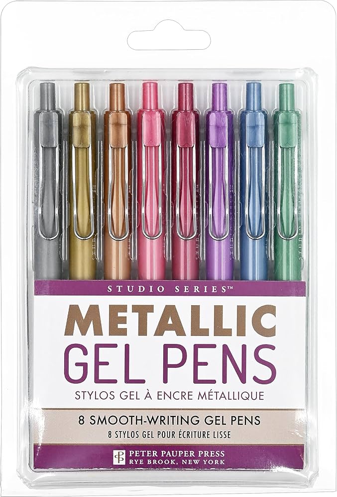 Metallic Gel Pens (8) 40 CW-15147