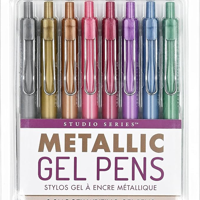 Metallic Gel Pens (8) 40 CW-15147