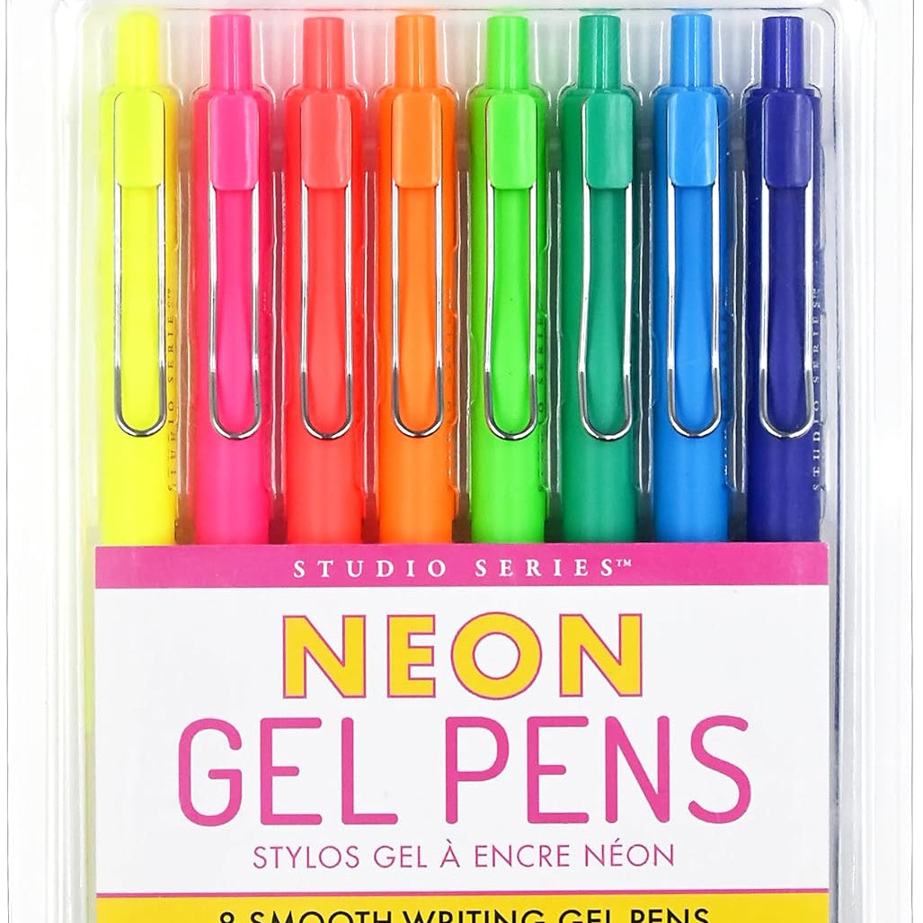 Neon Gel Pens (8) 40 CW-15149_464f8f97-f7b6-4341-9ca7-63e5738539f7