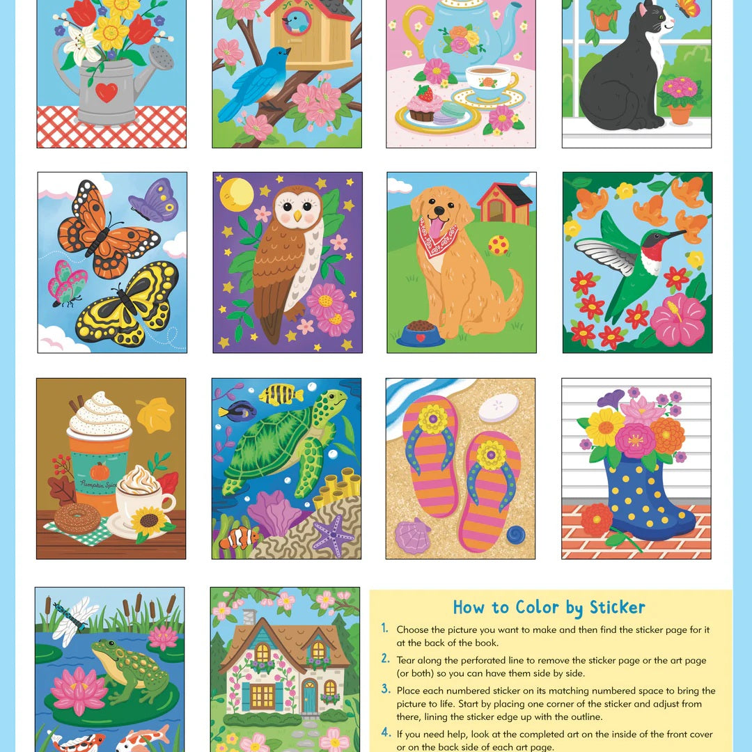 Calming Creatiions Large Print Color-By-Sticker by Peter Pauper Press 20 CW-15168_4403c50d-c241-4ebc-9ee6-e37b59699adf
