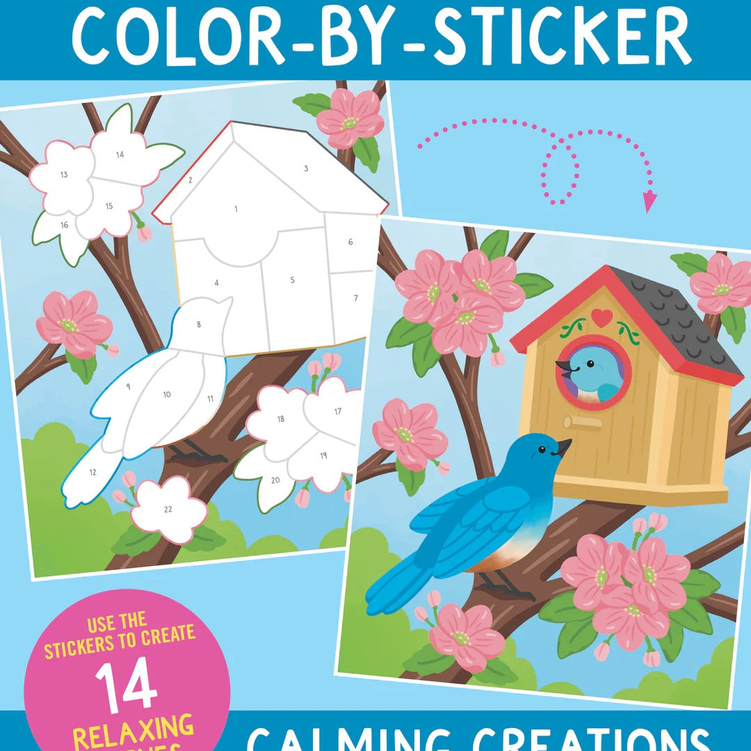 Calming Creatiions Large Print Color-By-Sticker by Peter Pauper Press 20 CW-15168_488391bc-de3e-4751-b350-43971a1f19a8