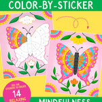 Mindfulness Large Print Color-By-Sticker by Peter Pauper Press 20 CW-15170