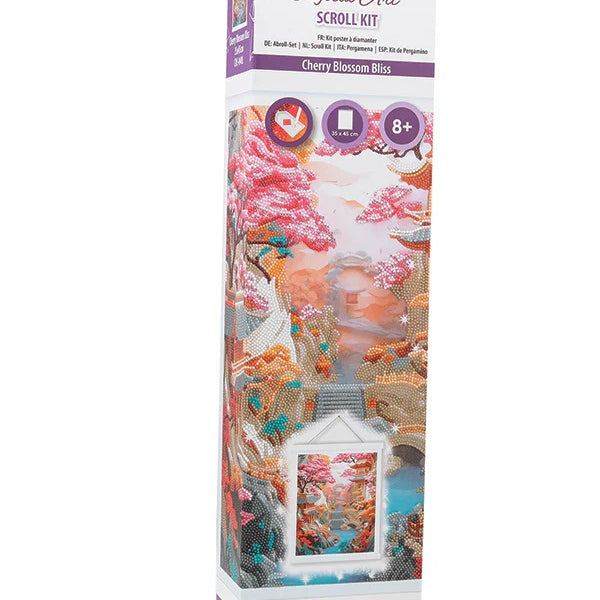 Cherry Blossom Bliss Crystal Art Scroll Kit 30 CW-15371