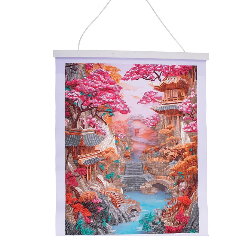 Cherry Blossom Bliss Crystal Art Scroll Kit 30 CW-15371_5efd6bbc-404c-42d7-affa-c5c475c63423