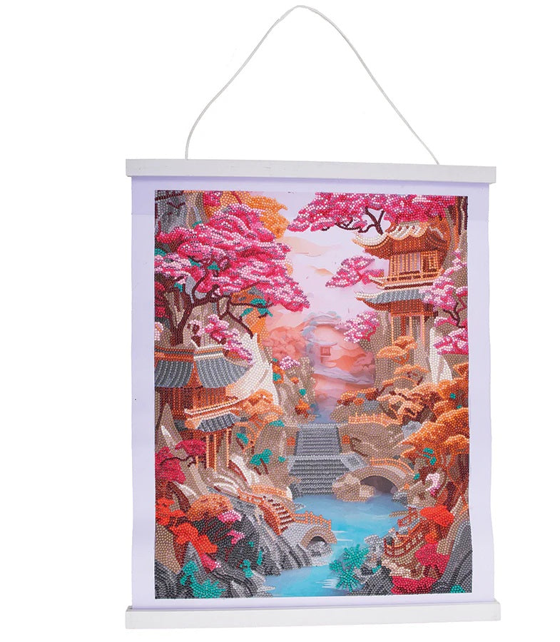 Cherry Blossom Bliss Crystal Art Scroll Kit 30 CW-15371_5efd6bbc-404c-42d7-affa-c5c475c63423