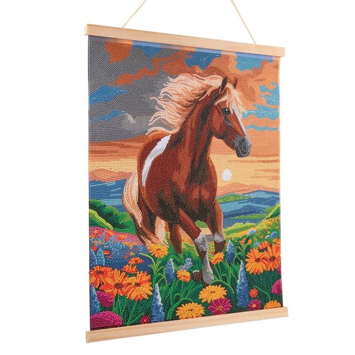 Majestic Horse Crystal Art Scroll Kit 30 CW-15373