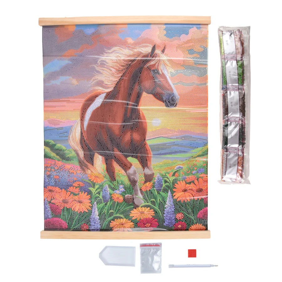 Majestic Horse Crystal Art Scroll Kit 30 CW-15373_05d0b3e8-012f-4f81-83a2-9985ee5634b1