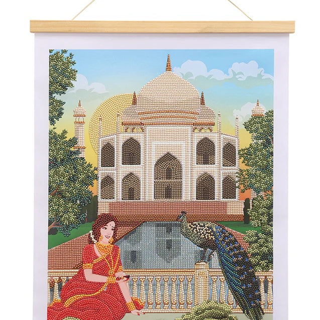 Taj Mahal Crystal Art Scroll Kit 30 CW-15374