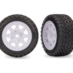 WHITE FRONT MINI RALLY WHEELS WITH HARD TIRES (2) (10872-WHT) 31 CW-15443_70bbdd91-e5f1-4f7e-b31b-285a613ce127