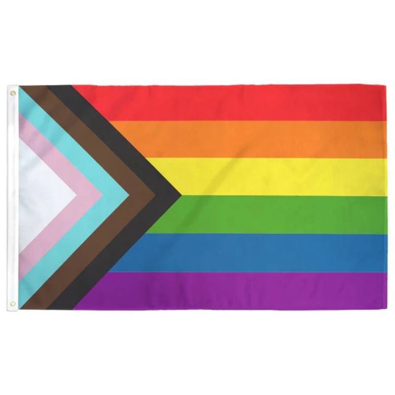 3' X 5' Progress Pride Flag Double-sided With Grommets 50 CW-15484