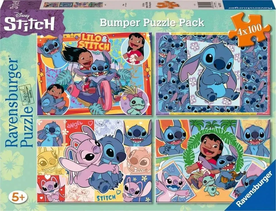 Disney's Stich 4x100-Piece XXL Jigsaw Puzzles from Ravensburger 20 CW-15758