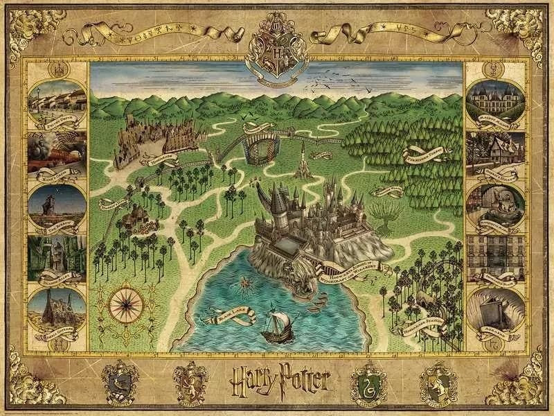 Hogwarts Map 1500-Piece Jigsaw Puzzle from Ravensburger 20 CW-15772
