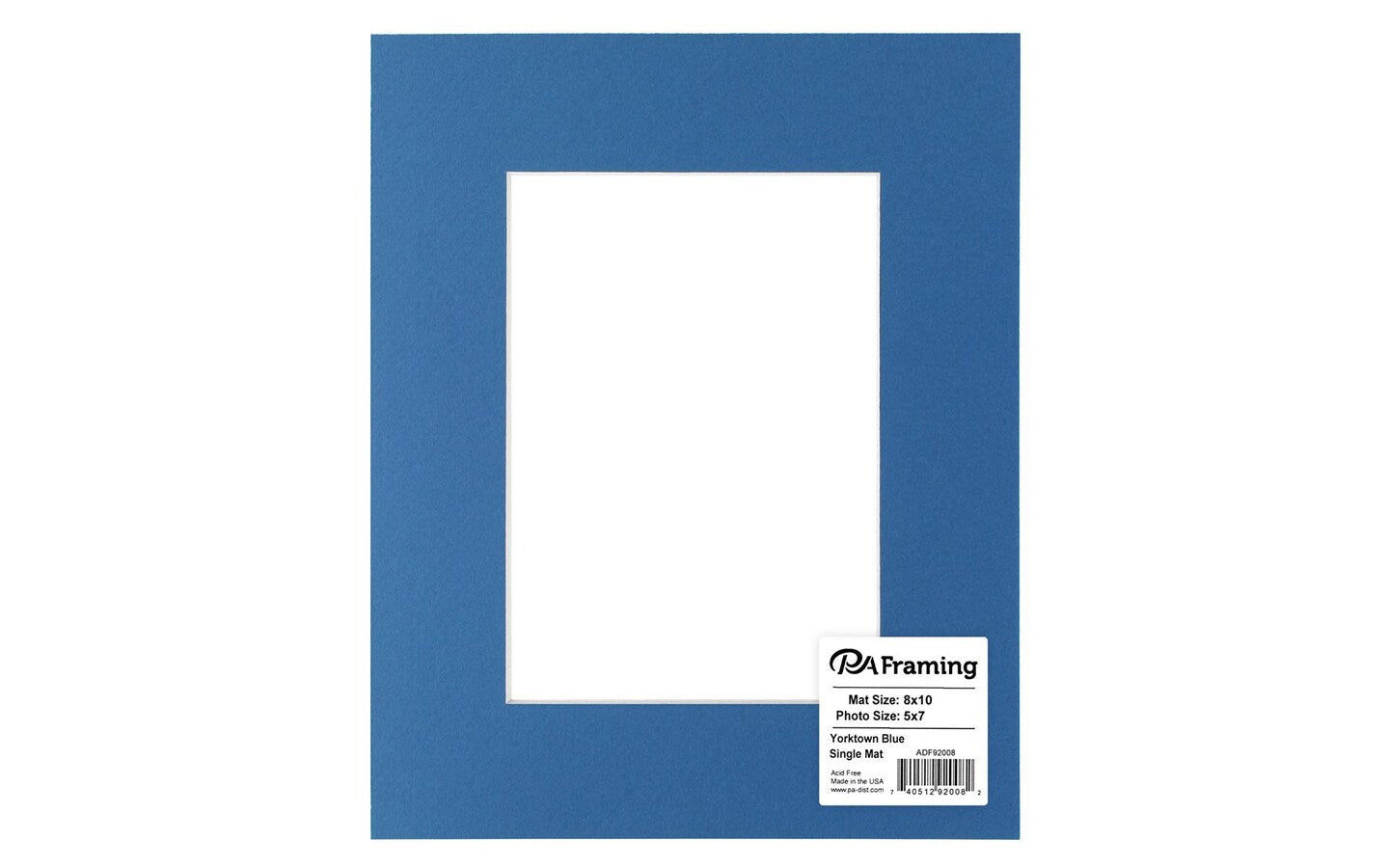 8X10 Mat Yorktown Blue FL170309