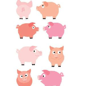 CHUBBY PIGS STICKERS JB-18313