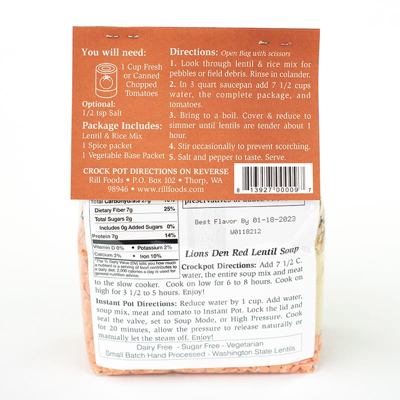 Lion's Den Red Lentil Soup - Large JB-19258