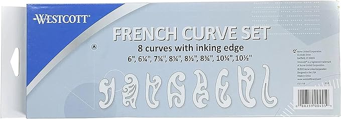 French Curve 8 Pc Set JB-21626