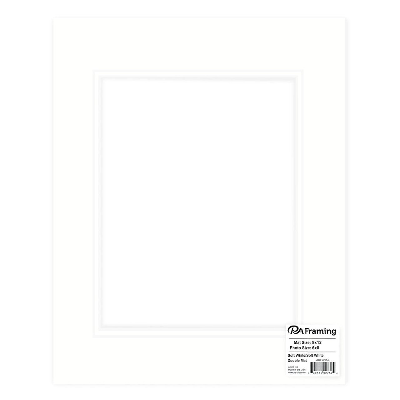 9X12 Soft White Mat W/White Co JB-22734