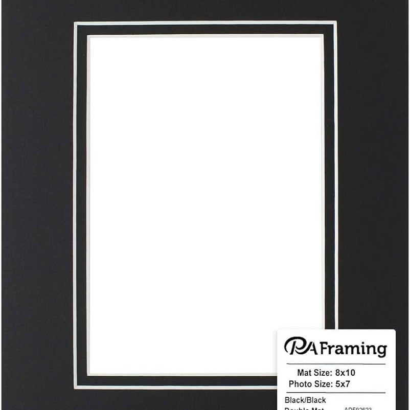 8X10 Black Mat W/White Core JB-23698