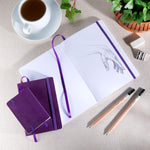 Pentalic 6" X 8" Pocket Sketchbook Traveler Journal, 160 Pages, Purple JB-25403_4