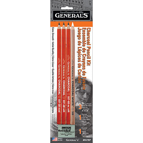 Charcoal Pencil Kit 4Pc Arts & Crafts JB-25492
