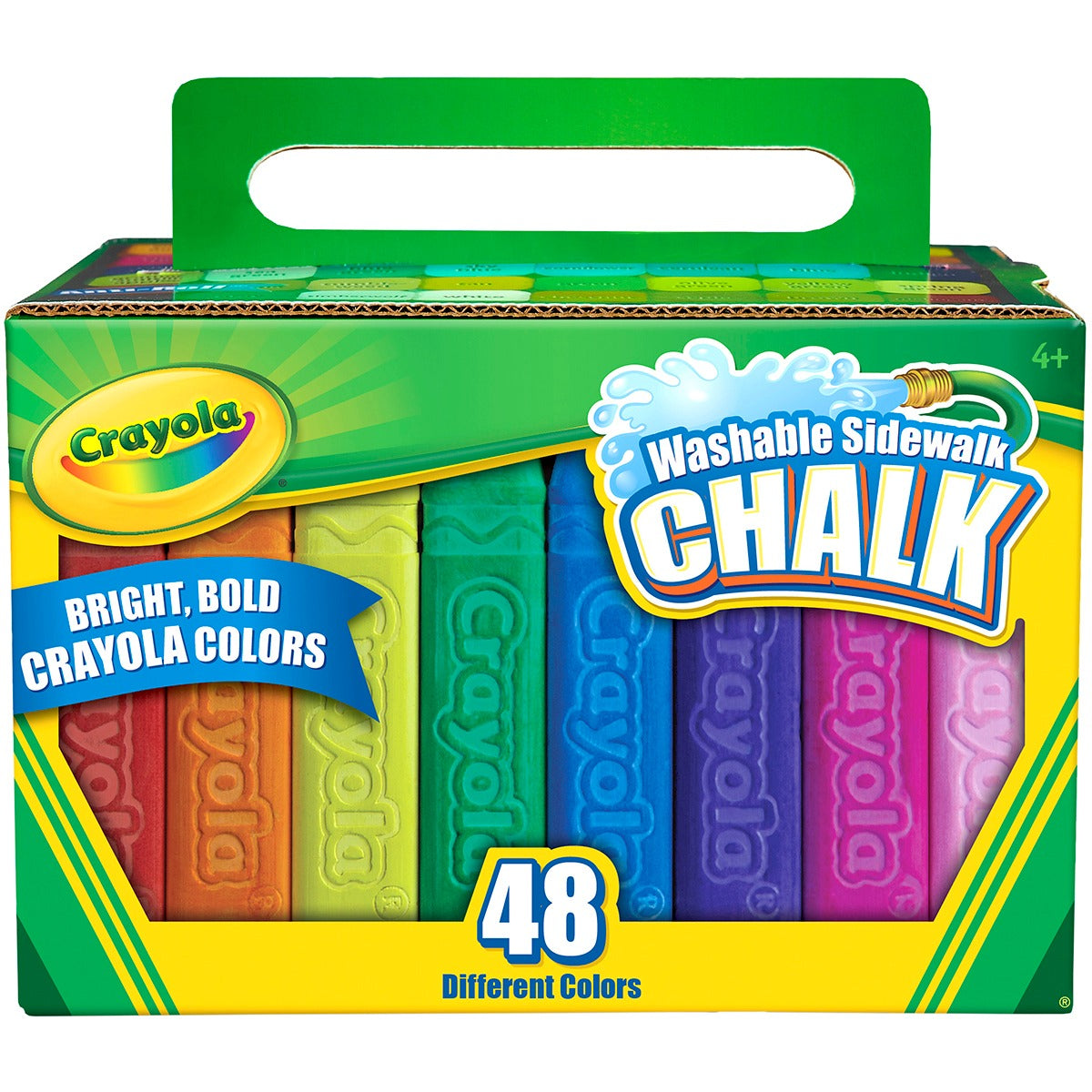 Crayola 48Ct Washable Sidewalk Chalk - Bold Colors Arts & Crafts JB-26379