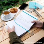 Pentalic 4" X 6" Pocket Sketchbook Traveler Journal, 160 Pages, Turquoise JB-26913_1