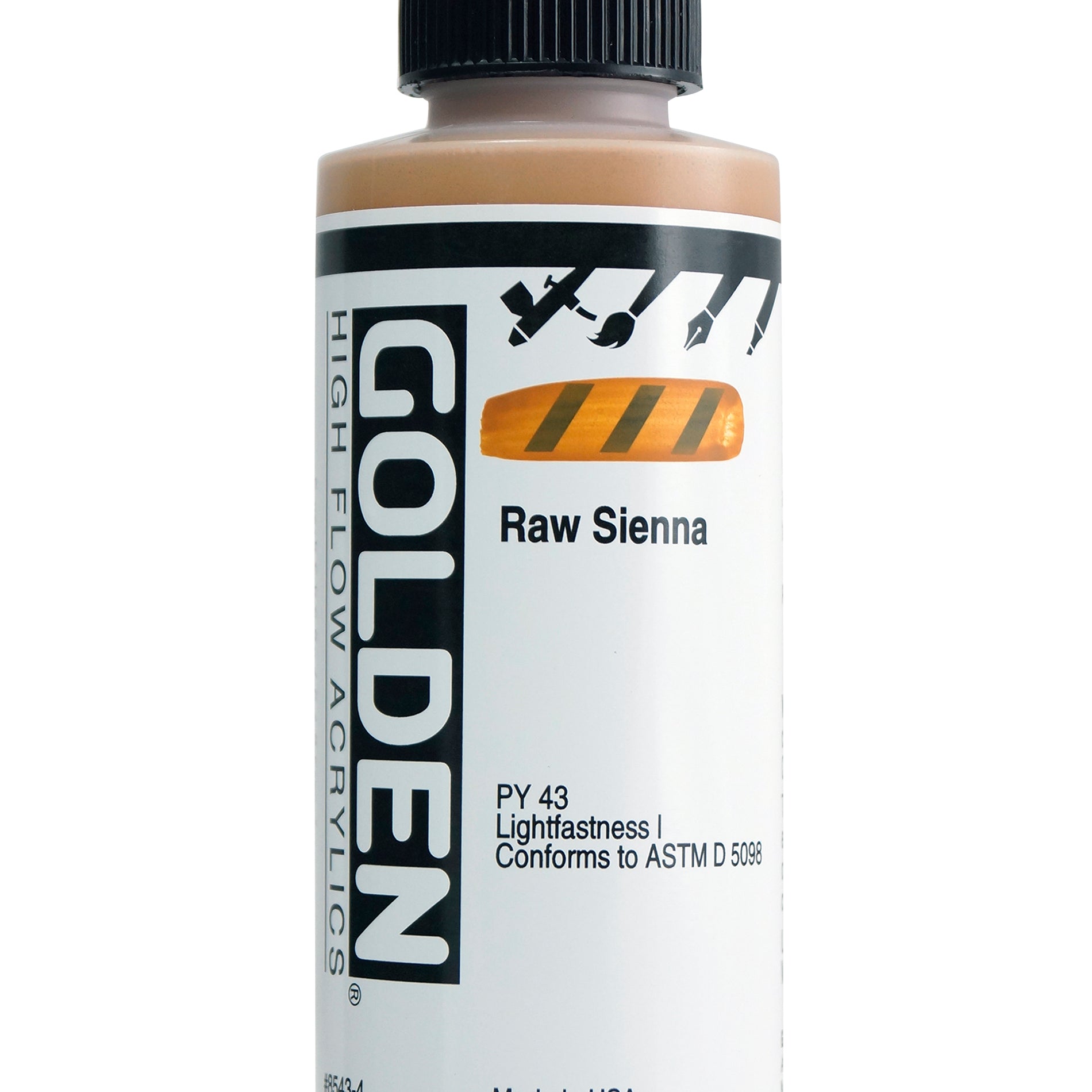 High Flow Acrylic Paint Raw Sienna 4Oz JB-26974_79b5dd34-af37-4157-9bfe-3e60d483c651