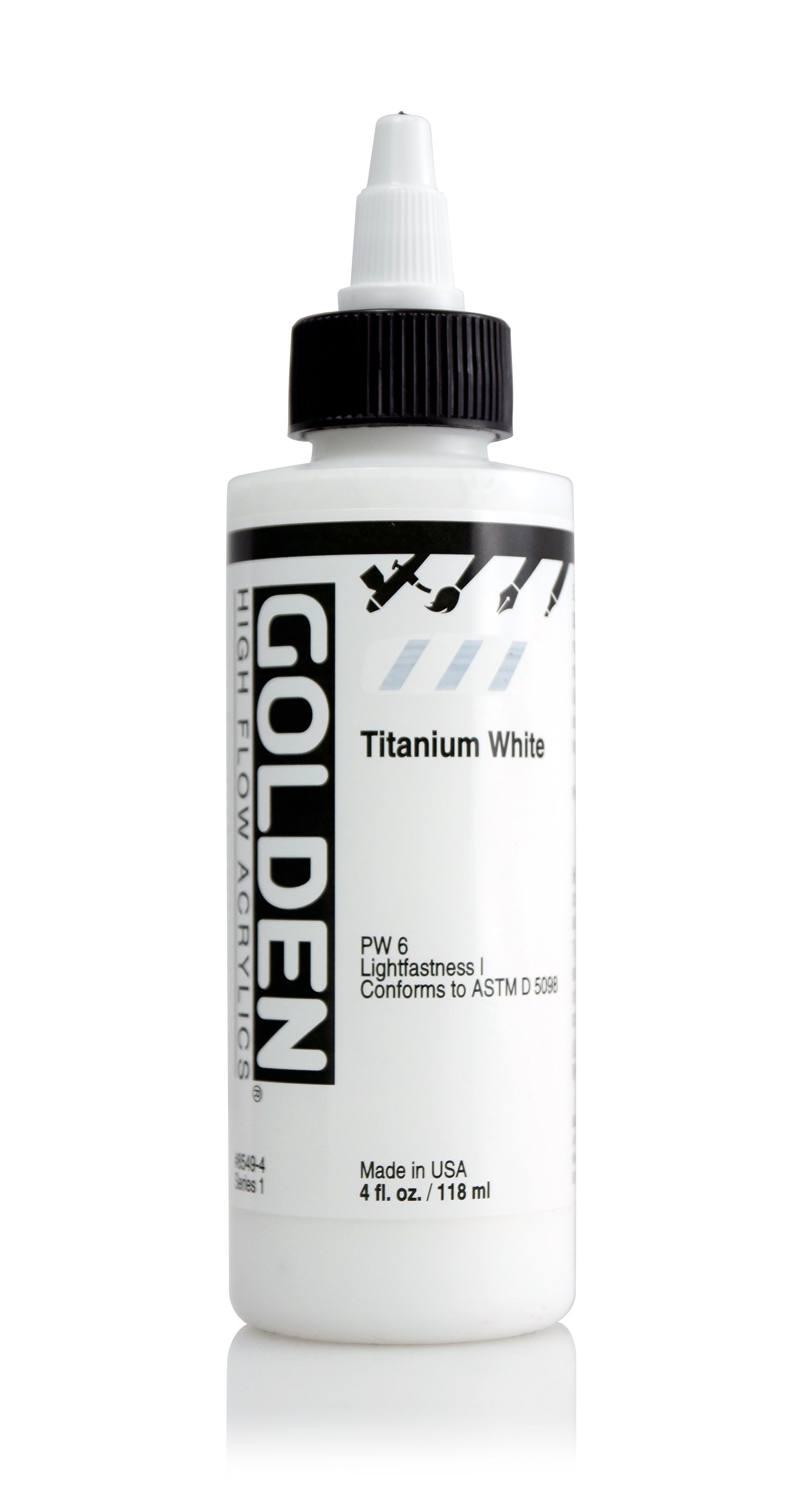 High Flow Acrylic Paint Titanium White 4Oz Arts & Crafts JB-26983_4829f5e0-78d4-4db3-bf9f-51a853b1513d