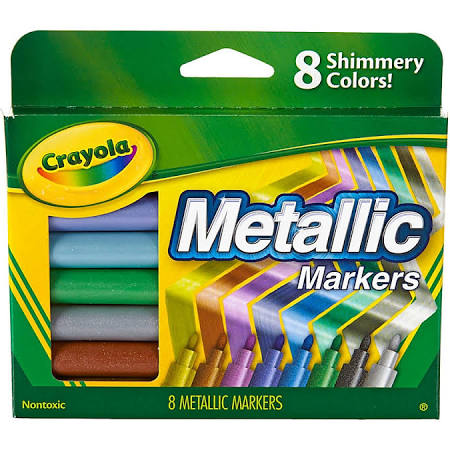 Crayola Mark Metallic Marker 8Ct Arts & Crafts JB-28149_d0760b4a-2c2c-40b9-a18e-1b1cdfdb6962
