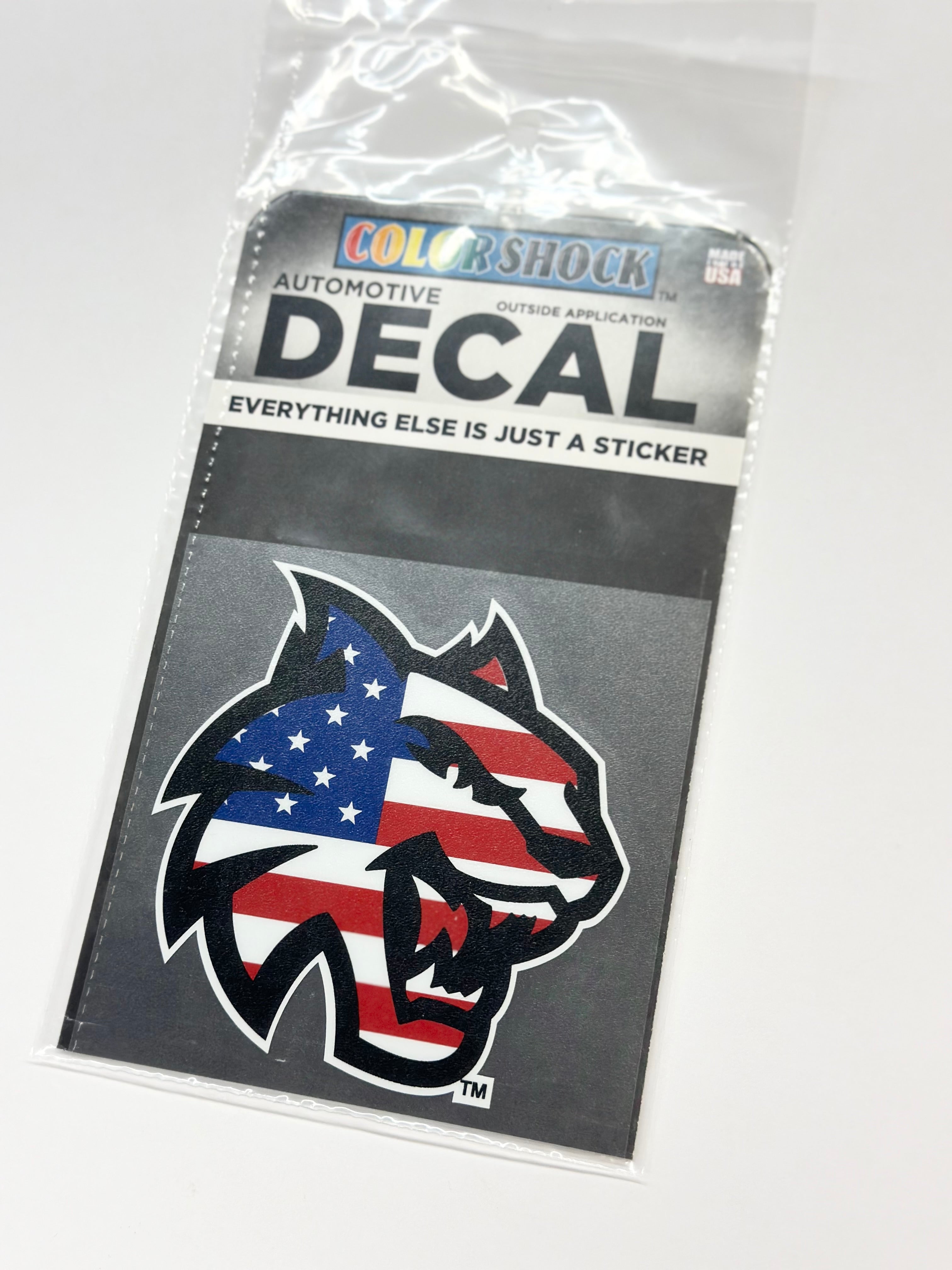 CWU American Flag Wildcat Decal JB-28436
