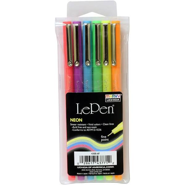 Le Pen Neon 6Pc Set JB-30681_9ce68dcb-79c3-4517-ad67-31e2e5838642