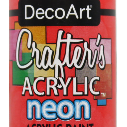 2Oz Neon Red Crafter Acrylic Paint Arts & Crafts JB-31366_0a47e22e-fa21-45cd-a555-fea69b451845