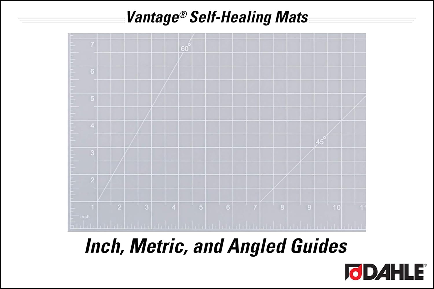 Dahle Vantage 10683 See-Through Premium Self-Healing Cutting Mat, 24"X36", 1/2" JB-31543_2