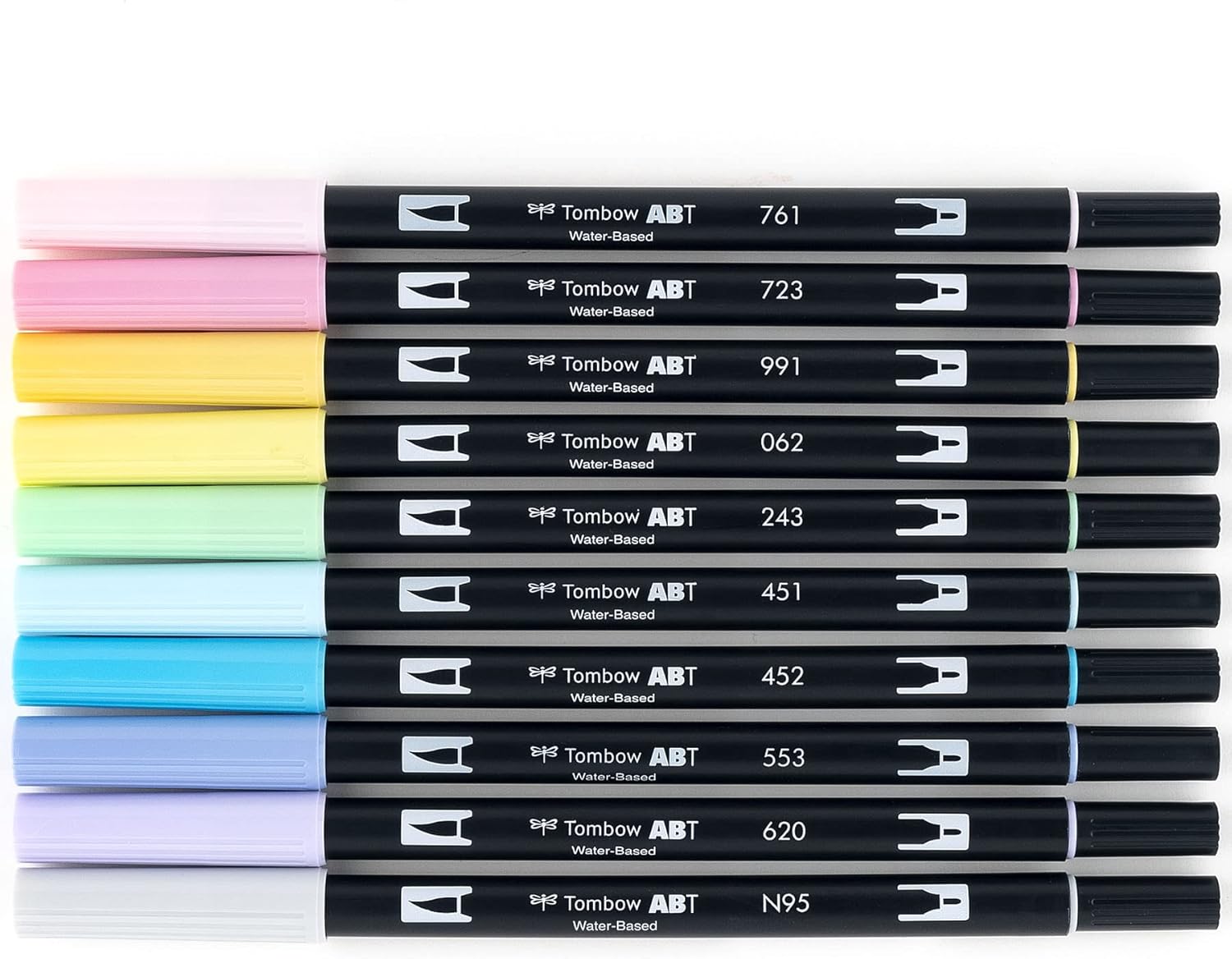 Mark Dual Brush Pen Pastel Tombow 10Pc Set Marker Arts & Crafts JB-33808_2