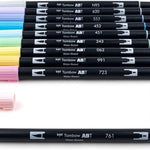 Mark Dual Brush Pen Pastel Tombow 10Pc Set Marker Arts & Crafts JB-33808_3