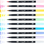 Mark Dual Brush Pen Pastel Tombow 10Pc Set Marker Arts & Crafts JB-33808_5