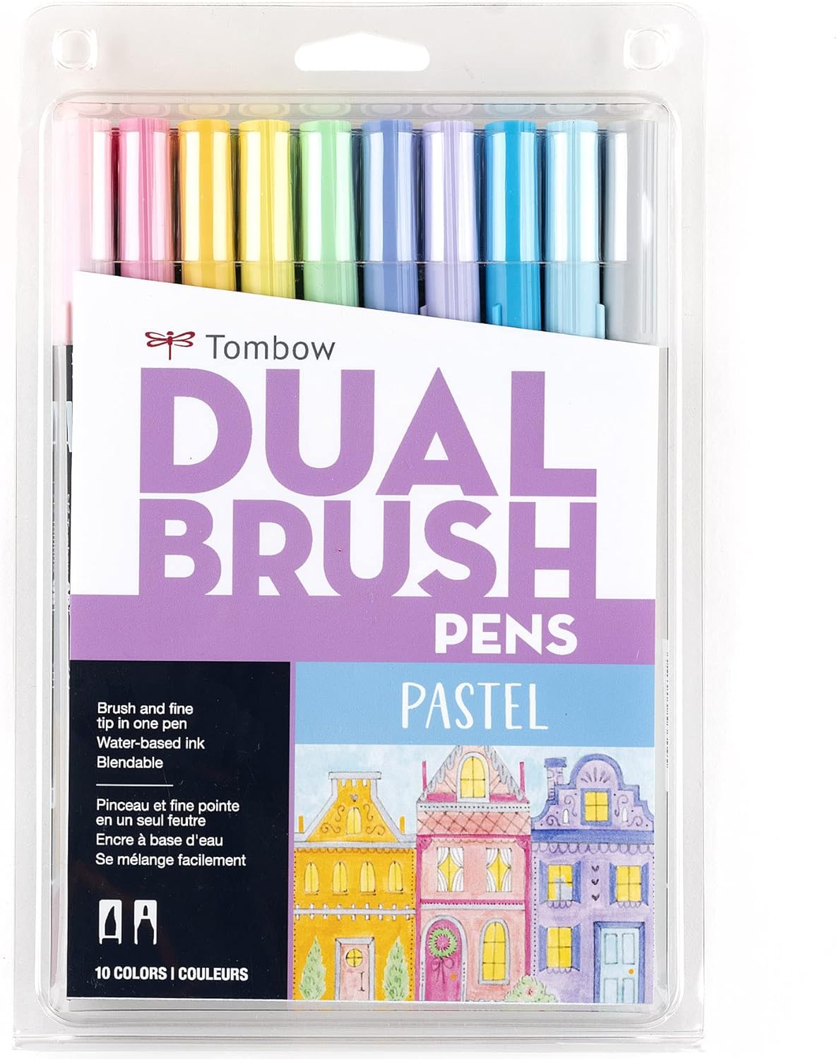 Mark Dual Brush Pen Pastel Tombow 10Pc Set Marker Arts & Crafts JB-33808_55b7d5cd-a437-45f5-b596-9af7a63a1644