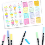 Mark Dual Brush Pen Pastel Tombow 10Pc Set Marker Arts & Crafts JB-33808_8
