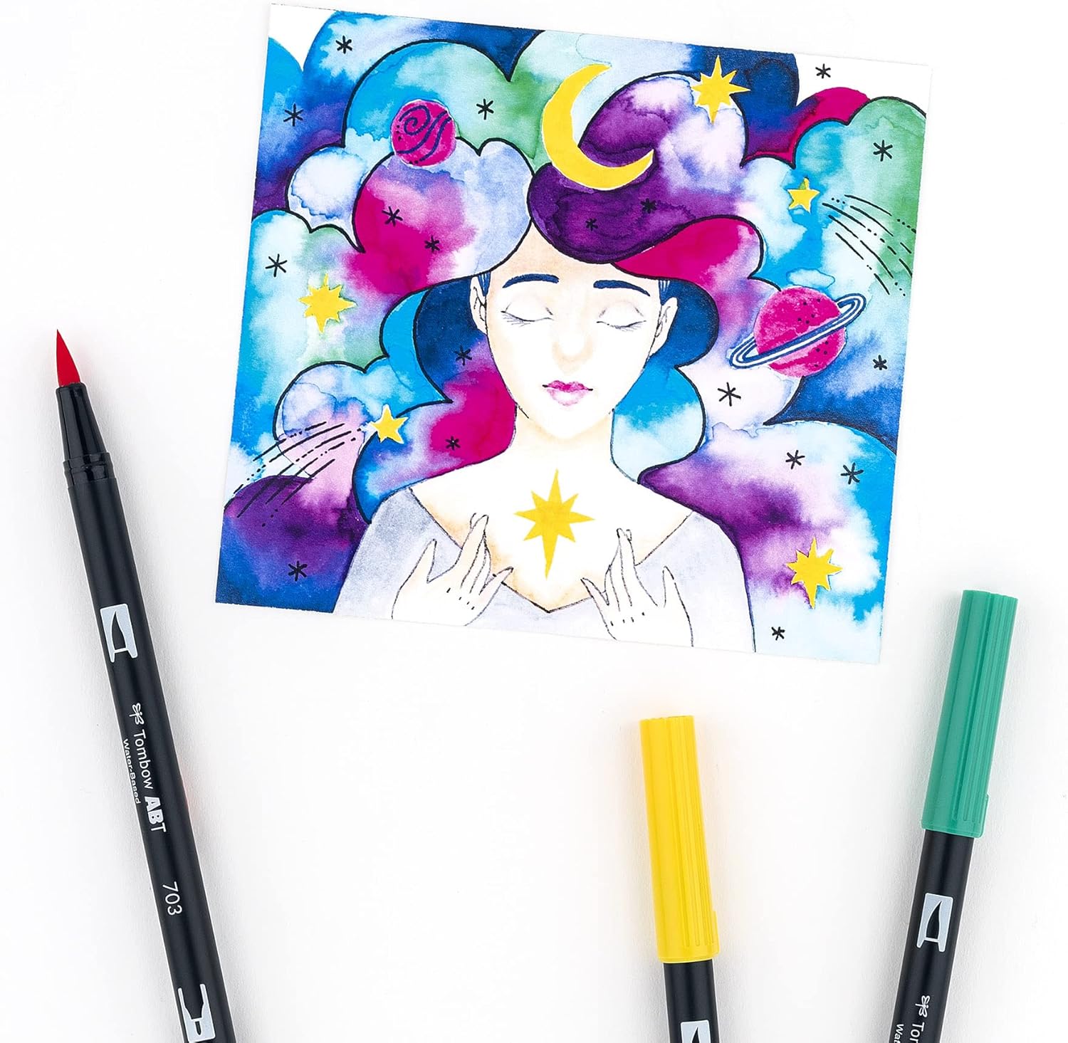 Mark Dual Brush Pen Galaxy Tombow 10Pc Set Marker Arts & Crafts JB-33809_6