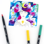 Mark Dual Brush Pen Galaxy Tombow 10Pc Set Marker Arts & Crafts JB-33809_6
