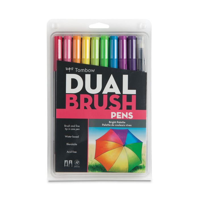 Mark Dual Brush Pens Set Brights Tombow 10Pc Set Marker Arts & Crafts JB-33810_a4e09d7a-ed4c-4f09-86be-719ddf60ff03