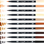 Mark Dual Brush Pens Set Portrait Tombow 10Pc Set Marker Arts & Crafts JB-33811_4