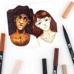 Mark Dual Brush Pens Set Portrait Tombow 10Pc Set Marker Arts & Crafts JB-33811_5