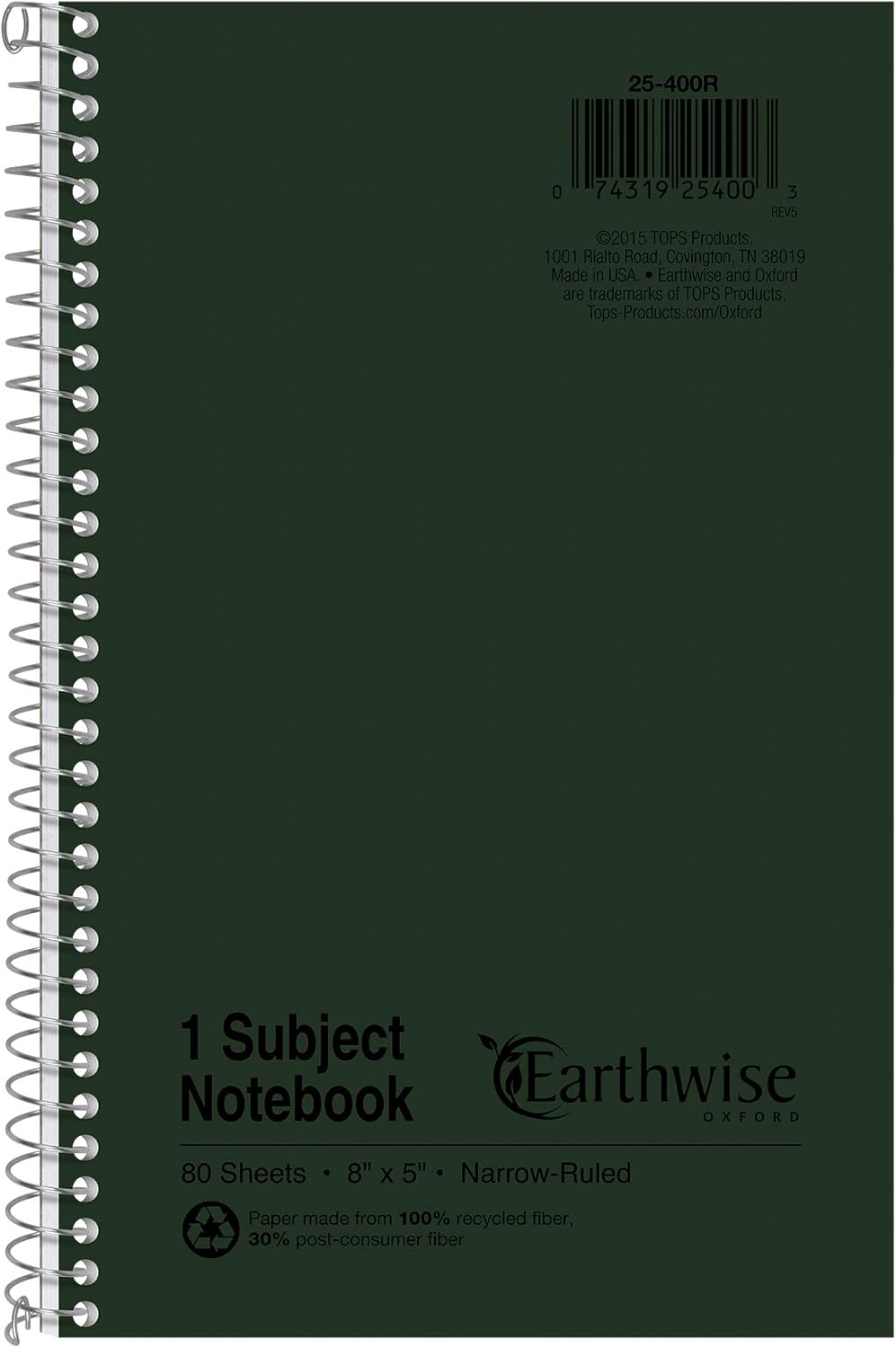 Narrow Ruled 5X8 Spiral Notebo JB-34036