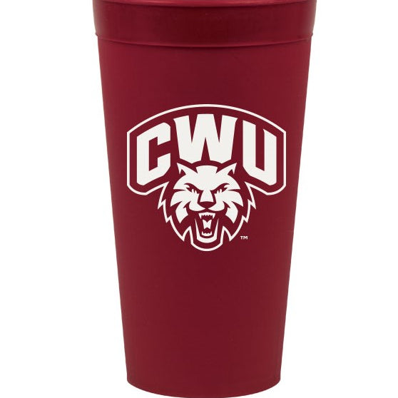CWU Tumbler With Wildcat Head JB-34143_MAROON