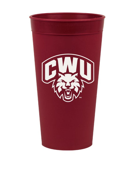 CWU Tumbler With Wildcat Head JB-34143_MAROON